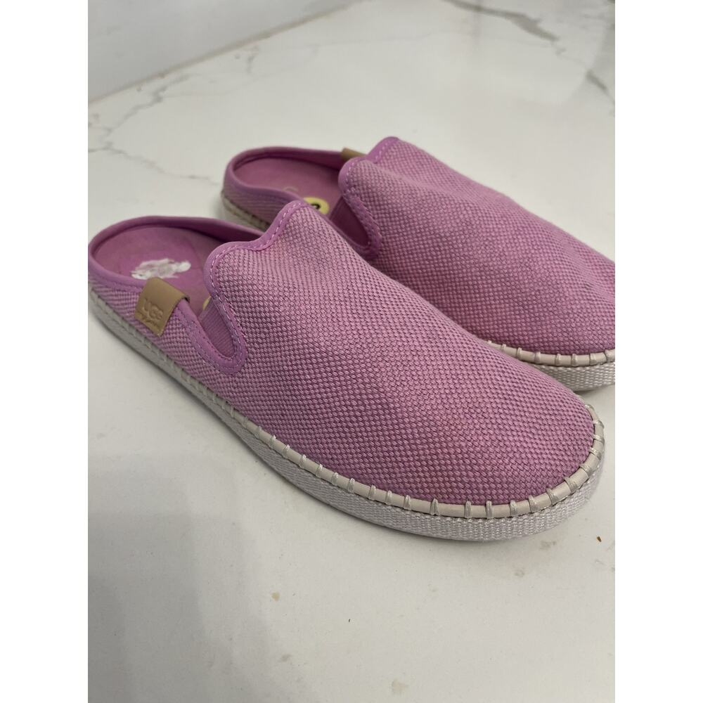 UGG Womens Espadrilles 9 Slip On Back Lavender Shoes Canvas Summer Beach Coastal - Picture 3 of 5